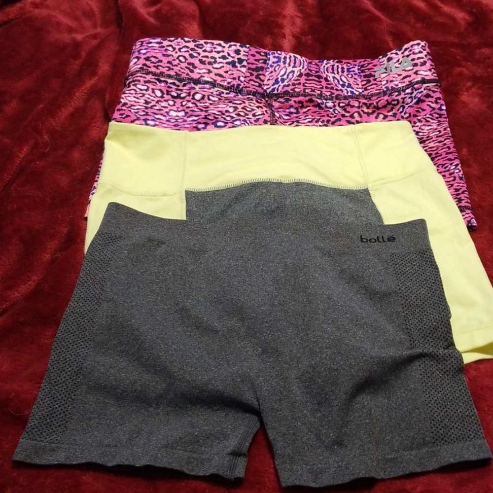 Set of three running shorts.
